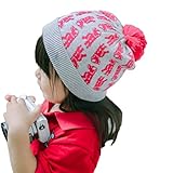 (ビグッド)Bigood 可愛い ジャカード 帽子 赤ちゃん ベビーニット帽 出産祝い 新生児 ワッチキャップ キッズ 女の子 秋冬 子供 ニットキャップ リボン付きM