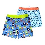 Bonverano 可愛い水着パンツ　男の子　子供　サーフパンツ　UPF50+ 紫外線対策　UVカット　キャップ付き　２点セット