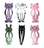(ウォ２U)Woo2u 6点セット ベビー 女の子 ヘアクリップ 可愛い ヘアピン パッチン留め 子供 髪飾り 髪留め ヘアアクセサリー（アニマル）