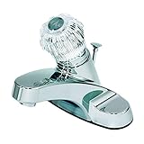 Aqueous 10B41WYCH Lavatory Faucet 1-Handle Knob with Pop-up Centerset, Chrome [並行輸入品]