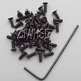 50個入り M2 x 6 六角 穴付 皿ボルト レンチ付き 超硬 合金鋼 スチール皿ネジ 全ねじタイプ 強度10.9(最小引張強さ/耐力) 自動車・自転車・バイク・船舶・DIY・高強度・超軽量 （トト
