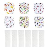 (ビッグエレファント) Big Elephant　おむつ　おむつカバー　布おむつ　6種類セット　サイズ調整可　やわらか　コットン　PD-08