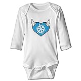 面白い ベビー 雪の悪魔 ハート デザイン 半袖ロンパース 体に合う White Size 6 M