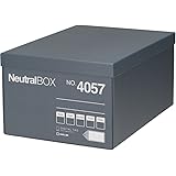 キングジム 収納ボックス 収納箱 ニュートラルボックス L グレー 4057クレ 【まとめ買い3個セット】