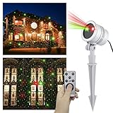 クリスマスライトプロジェクタ、アウトドアガーデンMoving Starプロジェクタ防水規格ip65、withリモート制御とハロウィーンやクリスマスデコレーションby iCoco