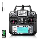 FLYSKY FS-i6X 10チャンネル送信機とFS-iA6B受信機、2.4GHz RCコントローラー（RCカー、ボート、飛行機、ヘリコプター、ドローン、ロボット、建設車両用）（モード2）