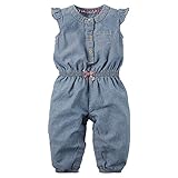 Carter's Chambray Romper Denim 3 Months [並行輸入品]