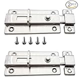 FF Elaine 2pcs 4インチ長ステンレススチールドアラッチスライドロックバレルボルト F-000029-01-FBA