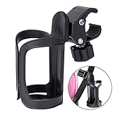 ベビーカー ドリンクホルダー カップホルダー 360度回転 哺乳瓶 カップ飲み物ホルダー 簡単取付 ベビーカー用ボトルホルダー 乳母車　赤ん坊のため バイク ベビーチェア 角度調整可能 専用設計 ボト