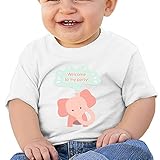 ゾウの赤ちゃん 誕生日子供服 ベビーTシャツ 半袖 男の子 女の子 クルーネック カジュアル