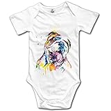 My Patronusは犬ブルドッグプリントBaby Onesieボディスーツ カラー: ブラック