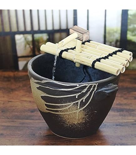 Amazon.co.jp: 信楽焼 つくばい泉水 湧き水つくばい 電動つくばい 