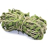ultnice 10 M人工リーフVine Foliage Green Leaves forホーム壁ガーデンパーティー装飾(カーキ)