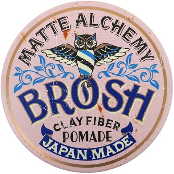Amazon.co.jp: BROSH CLAY FIBER POMADE 120g 艶無し ミディアム