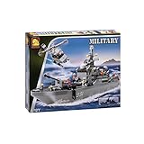 Oxford Blocks Huge Battleship Military LegoスタイルBuilding Construction Set om3308 651 Pieces