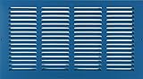 16"w X 8"h Steel Return Air Grilles - Sidewall and Cieling - HVAC DUCT COVER - Blue [並行輸入品]