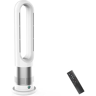 Yo♥️扇風機 羽根無 タワーファン 8段階 省エネスリム タワー型 SunInn タワーファン スリム 羽根なし扇風機 静音 冷暖兼用 10