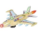Best Choice Products Kids Toy F-16 Fighter Jet Airplane with Flashing Lights, Sound, Bump & Go Actio