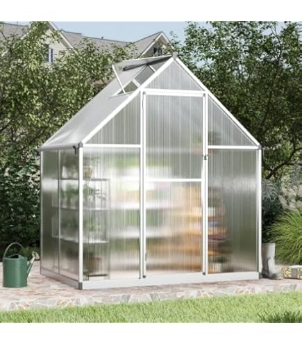 Amazon.co.jp: アルミ温室 家庭用温室 大型 169*113*195.5cm 花園温室