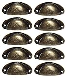 アンティーク 調 取っ手 ブロンズ 引き出しノブ 取手 取って 半月型 A 10個