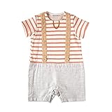 Hoppetta 男の子ショートオール オレンジ 70cm 58973