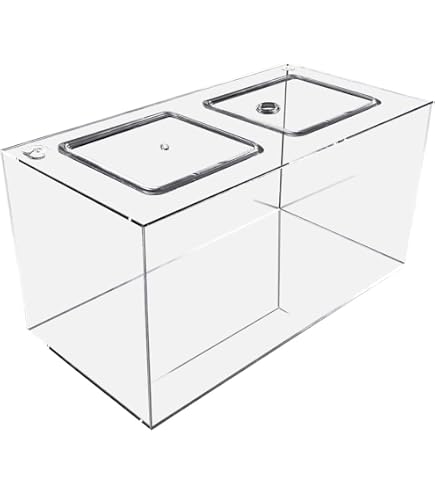 Amazon | YURIBUG アクリル水槽 ER68耐震水槽 T8mm 蓋、穴付き 震度6に