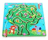 両面木製キッズのおもちゃの迷路パズル教育迷路ゲームルード、木
