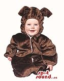 かわいいハロウィンブラウンウサギの幼児の子供のサイズコスチューム変装