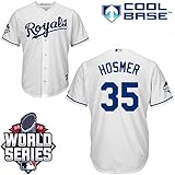 エリック・ホズマーカンザスシティロイヤルズ# 35 MLBメンズクールベース2015ワールドシリーズParticipantパッチHome Jersey ( XLサイズ)