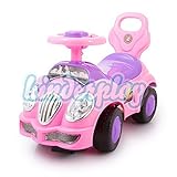 KP0558 Baby Walker Ride On Push Along CAR 3in1 Parent Handle with Beep Sound (pink) by Kinderplay