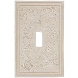 Amertac 8349TA 1 Toggle Faux Stone Wallplate, Almond [並行輸入品]