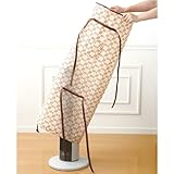 タワーファン収納カバー　チェック花柄