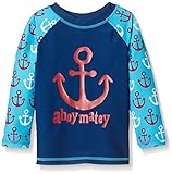 Hatley ハットレイ 男の子 アンカー柄、ラッシュガード(水着) 95cm、3Y(97cm) マルチカラー ナイロン82% ポリウレタン18% BS4ANCH023