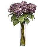 HydrangeaシルクFlower Arrangement 42" x 11" x 11" パープル 1221-PP