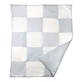 Burt's Bees Baby Organic Dottie Bee Stripe Quilt, Sky, Mini by Burt's Bees Baby [並行輸入品]