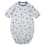 ミキハウス ホットビスケッツ(MIKIHOUSE HOT BISCUITS) 働く車&小花&クローバー☆スムース素材のツーウェイオール 70-2601-952 50-60cm ブルー