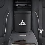 三菱 ゴミ箱 車用収納ケース ダストボックス マルチボックス ゴミ入れ 後部座席 助手席 お手入れが簡単なセパレートデザイン 省スペース 防水可能車 ゴミ箱 カーアクセサリー 車用品 便利グッズ [並行輸入品] (三菱、ブラック）