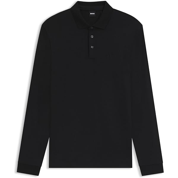 ＜新品未使用＞BOSS コントラストカラー ポロシャツ BOSS - コットンブレンド ポロシャツ コントラストロゴ - ダーク