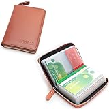 [VivoStyle] 通帳ケース RFID盗難防止 磁気遮断 本革製 (ローズ)