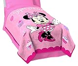 Disney Minnie Mouse Bowtique Sweet Treats Fleece 62 x 90 Twin Blanket