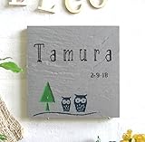 ≪送料無料≫シンプルだけどカワイイ♪デザイン表札　絵柄、文字の配色を自由に変えられます。二世帯用にも◎