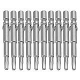 DealMux 10個4ミリメートルX 40ミリメートルx 2mmの磁気六角六角ヒントドライバービット