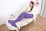 E-Joy Mermaid Tail Blanket Mermaid Crochet Knitting Blanket Best Birthday Christmas gift Blanket Han