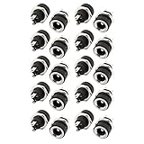 DealMux 20Pcs 5.5mm x 2.1mm DC Power Jack Socket Female Panel Mount Connector