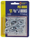 Convenience Concepts SC-251 10 Count .63 in. J Pegboard Hooks