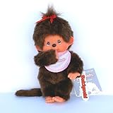 Original Sekiguchi 7.5 Tall Girl Monchhichi with a Pink Bib [並行輸入品]