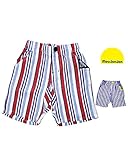 【子供服】 moujonjon (ムージョンジョン) ブロードストライプ柄5分丈パンツ 80cm～130cm M45110