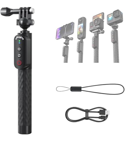 Amazon | Gopro Hero 13 12 11 10 9 8 MAX 対応 自撮り棒 防水