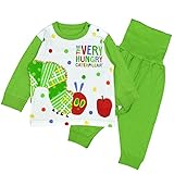 アスナロ（パジャマ・ルームウェア） はらぺこあおむし ERIC CARLE 長袖パジャマ ベビー ニットキルト80 はらぺこあおむし