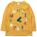 【秋冬物春対応】 CHEEK ROOM(チイクルーム) 製品洗い加工済み42/2天竺あおむし長袖Tシャツ 90cm/YE NO.B-470265